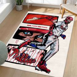 MLB Philadelphia Phillies Area Rug Non-Slip Baseball Carpet Home Decor Gift Idea For Fans PP270
