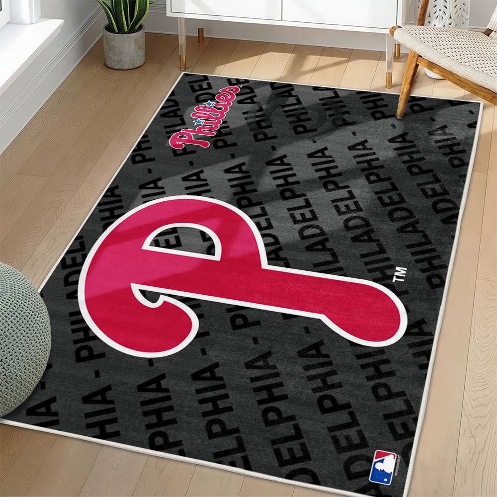 MLB Philadelphia Phillies Area Rug Non-Slip Baseball Carpet Home Decor Gift Idea For Fans PP271