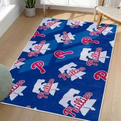 MLB Philadelphia Phillies Area Rug Non-Slip Baseball Carpet Home Decor Gift Idea For Fans PP277