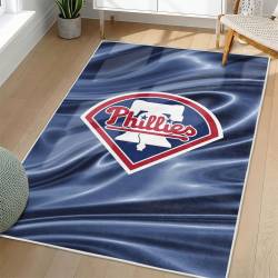 MLB Philadelphia Phillies Area Rug Non-Slip Baseball Carpet Home Decor Gift Idea For Fans PP279