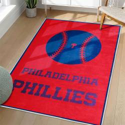 MLB Philadelphia Phillies Area Rug Non-Slip Baseball Carpet Home Decor Gift Idea For Fans PP28