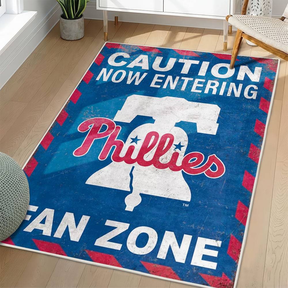 MLB Philadelphia Phillies Area Rug Non-Slip Baseball Carpet Home Decor Gift Idea For Fans PP280