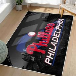 MLB Philadelphia Phillies Area Rug Non-Slip Baseball Carpet Home Decor Gift Idea For Fans PP283