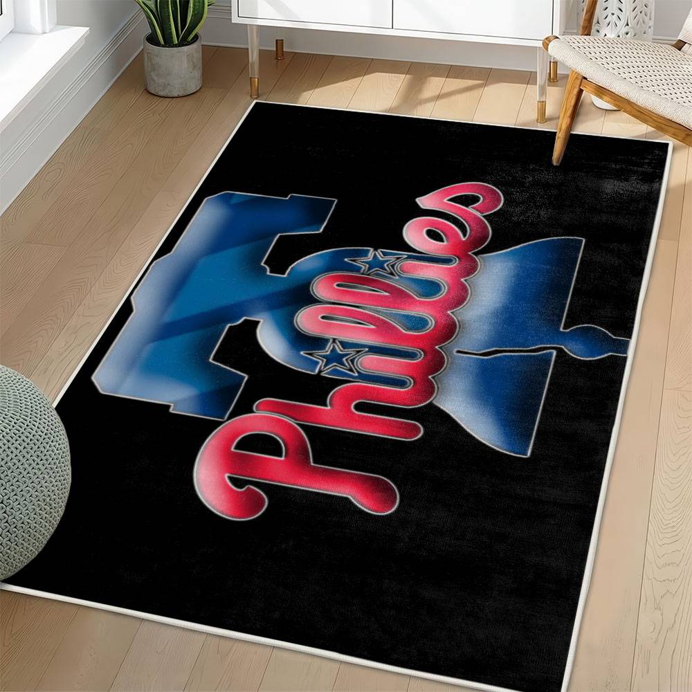 MLB Philadelphia Phillies Area Rug Non-Slip Baseball Carpet Home Decor Gift Idea For Fans PP3