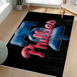 MLB Philadelphia Phillies Area Rug Non-Slip Baseball Carpet Home Decor Gift Idea For Fans PP3