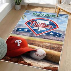 MLB Philadelphia Phillies Area Rug Non-Slip Baseball Carpet Home Decor Gift Idea For Fans PP30