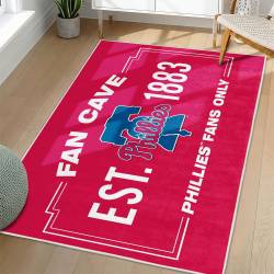 MLB Philadelphia Phillies Area Rug Non-Slip Baseball Carpet Home Decor Gift Idea For Fans PP31