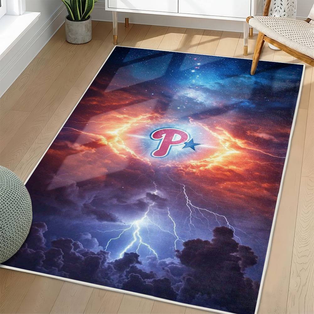 MLB Philadelphia Phillies Area Rug Non-Slip Baseball Carpet Home Decor Gift Idea For Fans PP32