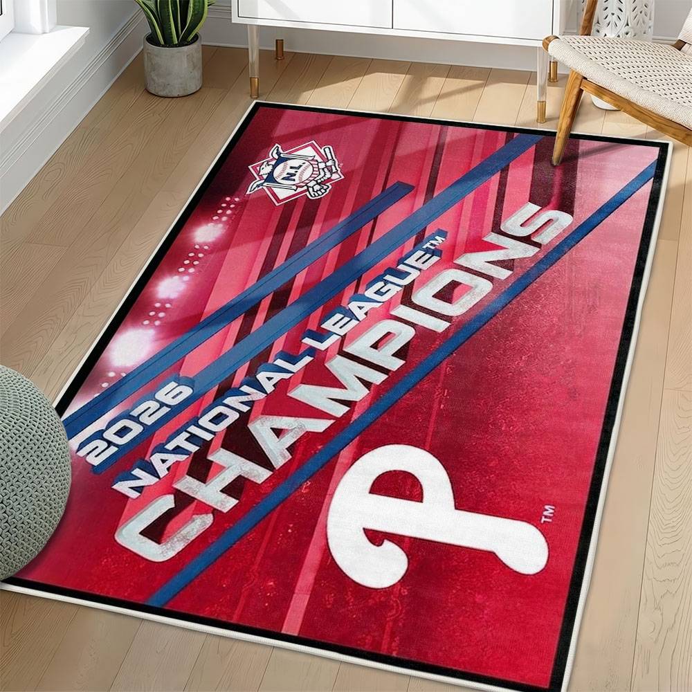 MLB Philadelphia Phillies Area Rug Non-Slip Baseball Carpet Home Decor Gift Idea For Fans PP37