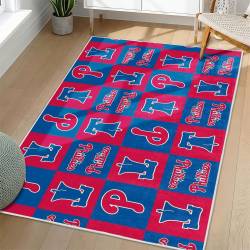 MLB Philadelphia Phillies Area Rug Non-Slip Baseball Carpet Home Decor Gift Idea For Fans PP38