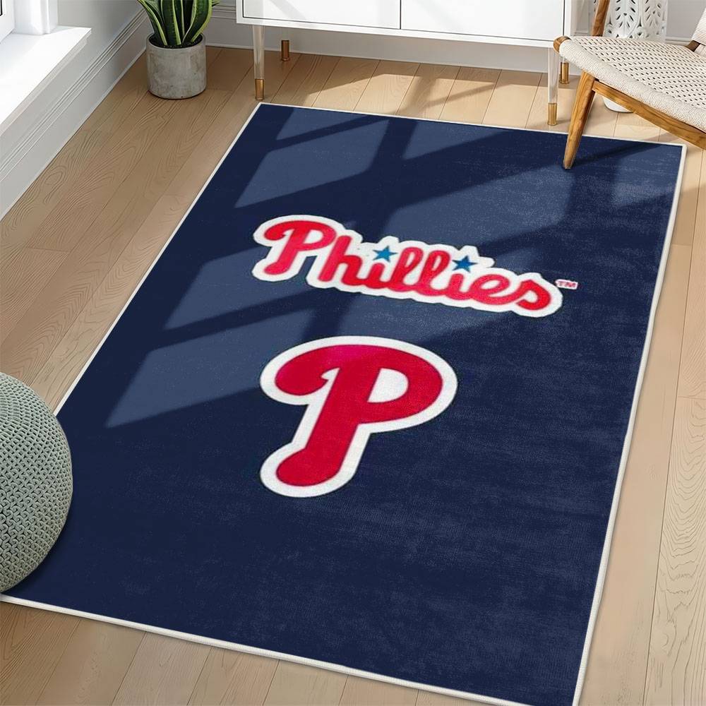 MLB Philadelphia Phillies Area Rug Non-Slip Baseball Carpet Home Decor Gift Idea For Fans PP4