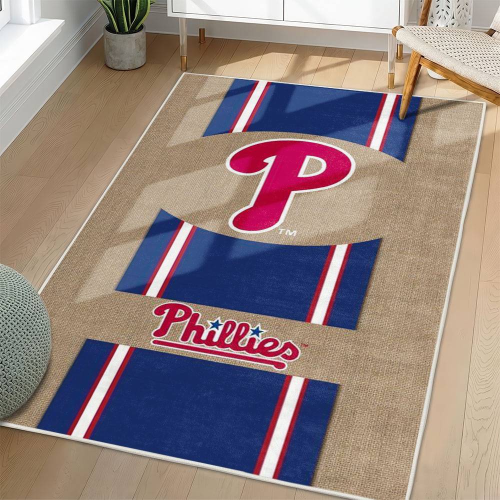 MLB Philadelphia Phillies Area Rug Non-Slip Baseball Carpet Home Decor Gift Idea For Fans PP41
