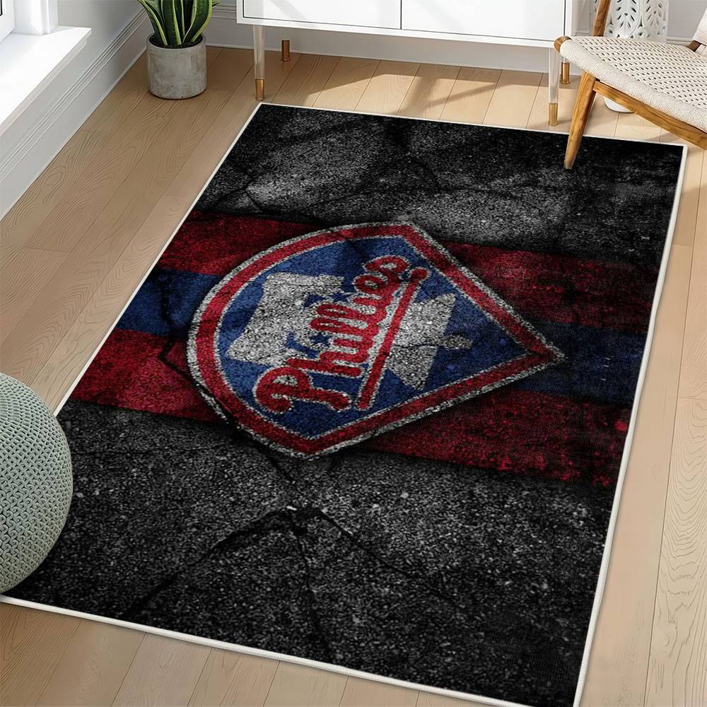 MLB Philadelphia Phillies Area Rug Non-Slip Baseball Carpet Home Decor Gift Idea For Fans PP43