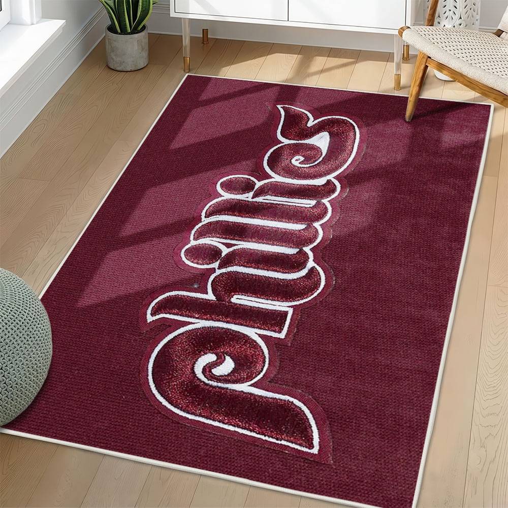 MLB Philadelphia Phillies Area Rug Non-Slip Baseball Carpet Home Decor Gift Idea For Fans PP44