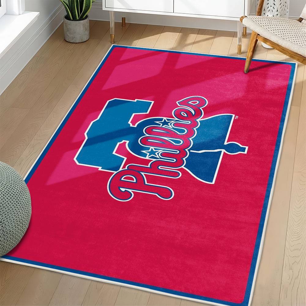 MLB Philadelphia Phillies Area Rug Non-Slip Baseball Carpet Home Decor Gift Idea For Fans PP45