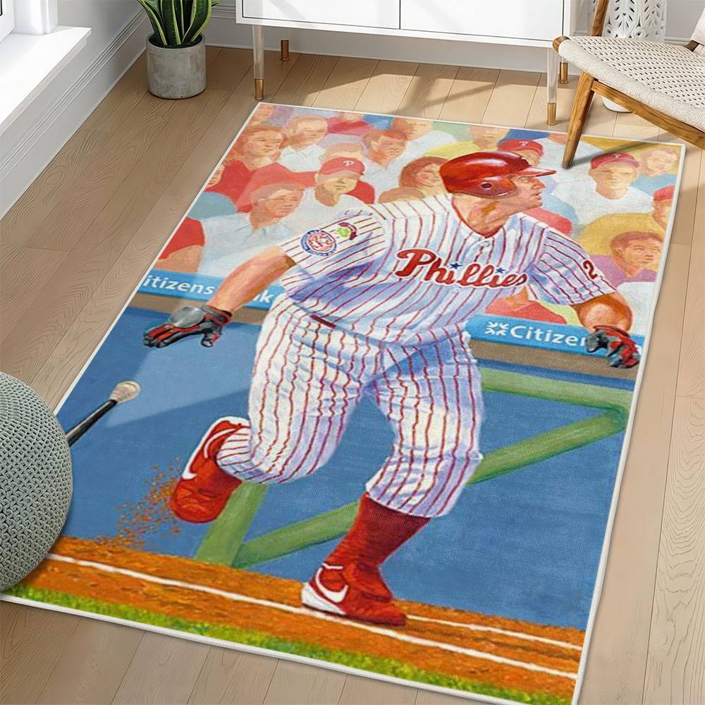MLB Philadelphia Phillies Area Rug Non-Slip Baseball Carpet Home Decor Gift Idea For Fans PP5