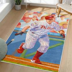 MLB Philadelphia Phillies Area Rug Non-Slip Baseball Carpet Home Decor Gift Idea For Fans PP5