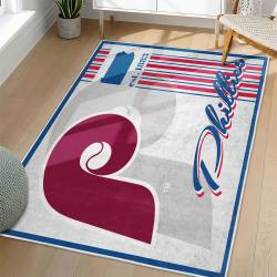 MLB Philadelphia Phillies Area Rug Non-Slip Baseball Carpet Home Decor Gift Idea For Fans PP52