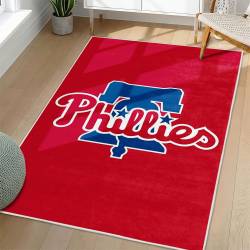 MLB Philadelphia Phillies Area Rug Non-Slip Baseball Carpet Home Decor Gift Idea For Fans PP54