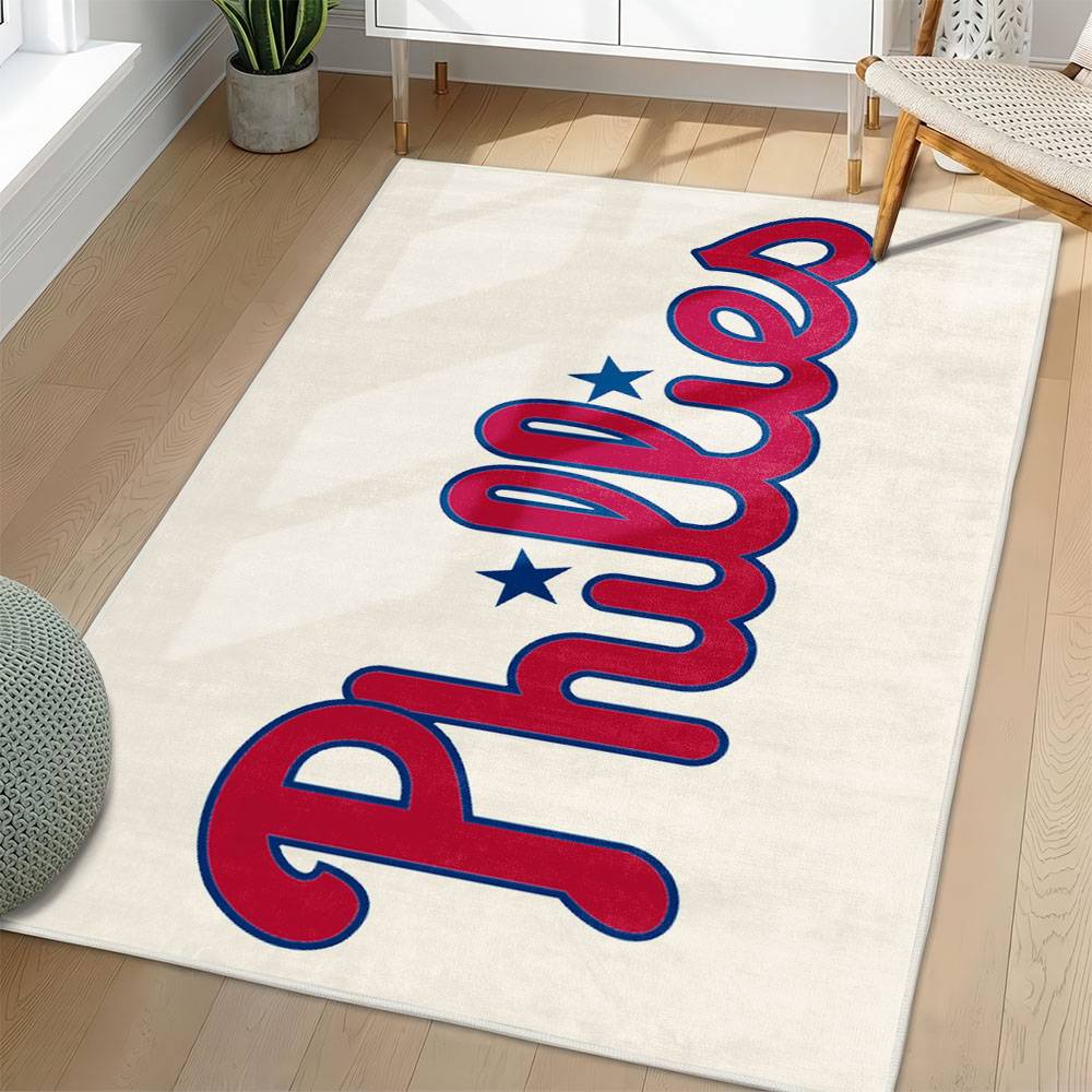 MLB Philadelphia Phillies Area Rug Non-Slip Baseball Carpet Home Decor Gift Idea For Fans PP56
