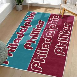 MLB Philadelphia Phillies Area Rug Non-Slip Baseball Carpet Home Decor Gift Idea For Fans PP59