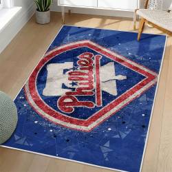 MLB Philadelphia Phillies Area Rug Non-Slip Baseball Carpet Home Decor Gift Idea For Fans PP61
