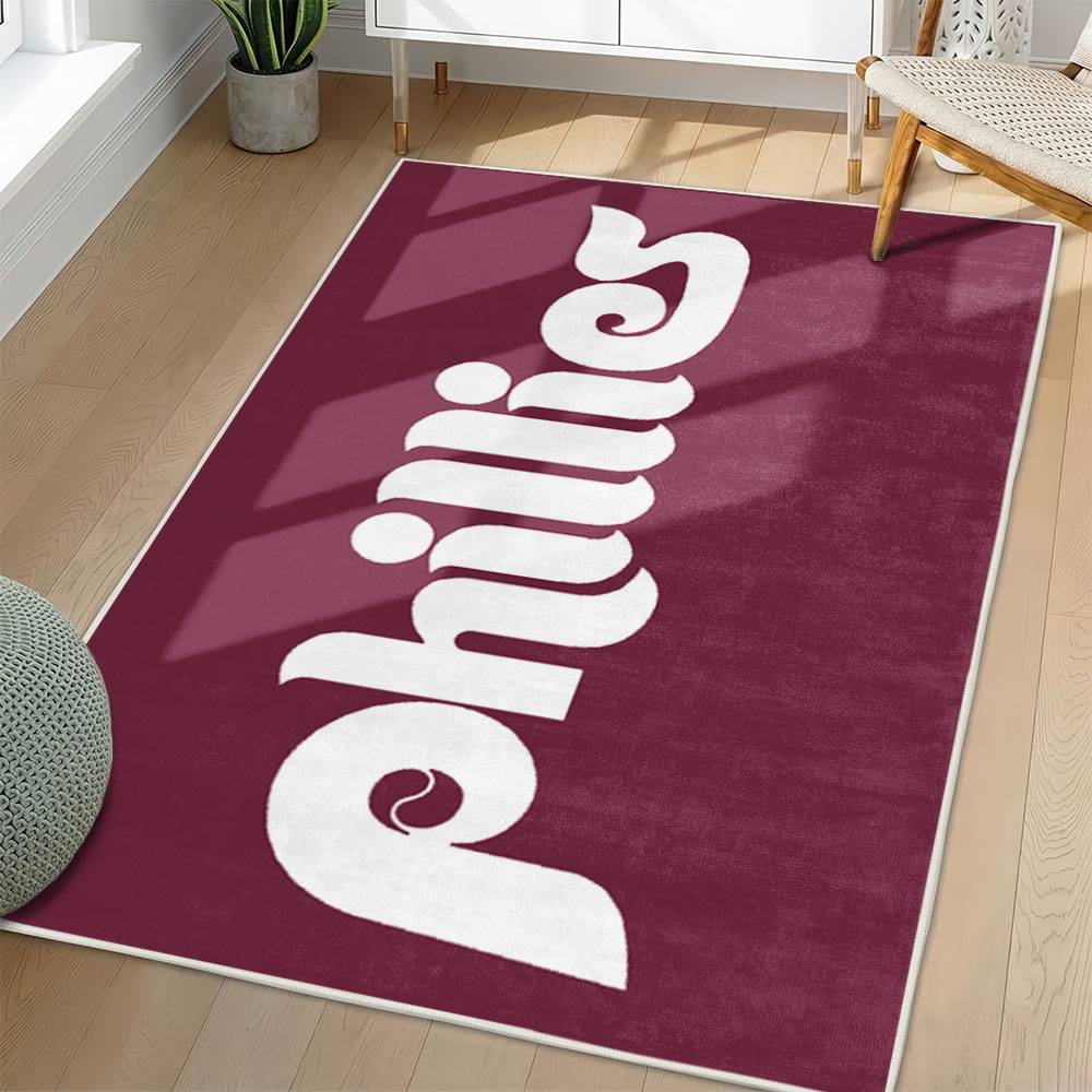 MLB Philadelphia Phillies Area Rug Non-Slip Baseball Carpet Home Decor Gift Idea For Fans PP62