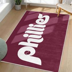 MLB Philadelphia Phillies Area Rug Non-Slip Baseball Carpet Home Decor Gift Idea For Fans PP62