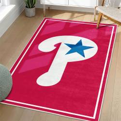 MLB Philadelphia Phillies Area Rug Non-Slip Baseball Carpet Home Decor Gift Idea For Fans PP67