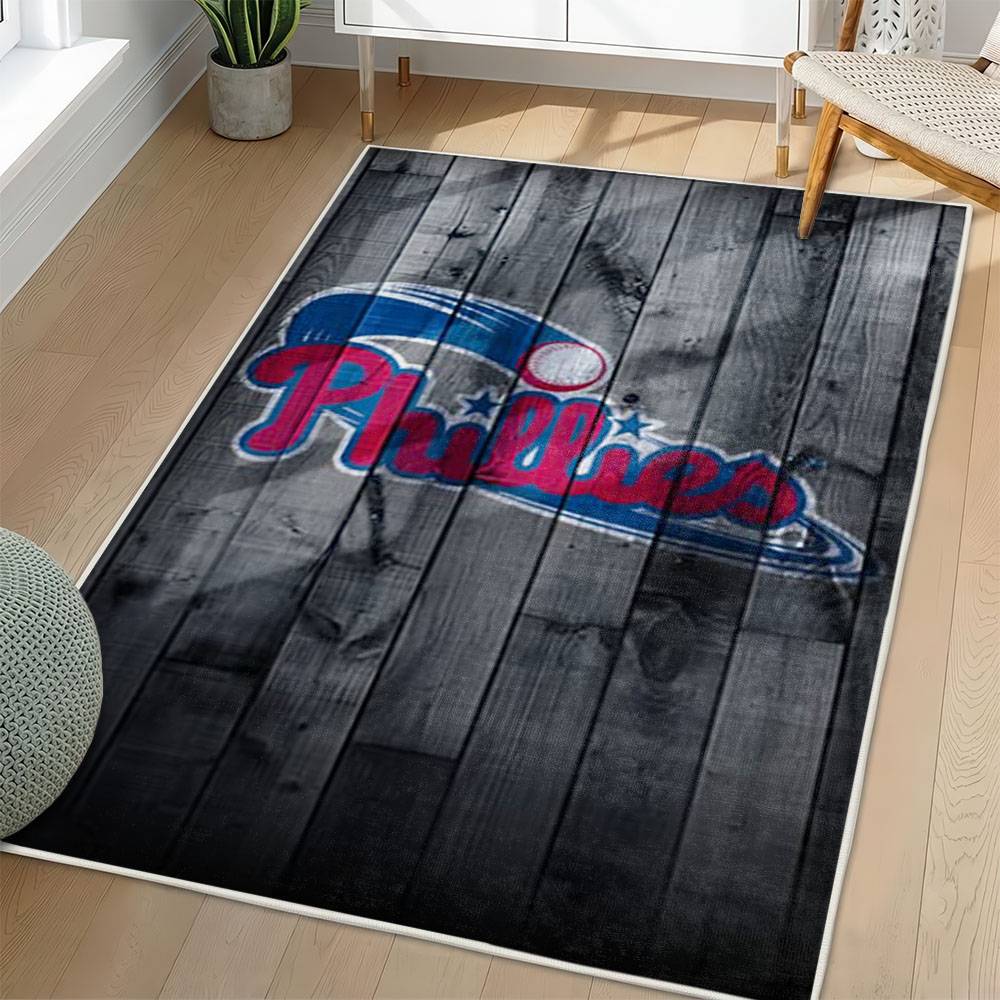 MLB Philadelphia Phillies Area Rug Non-Slip Baseball Carpet Home Decor Gift Idea For Fans PP69