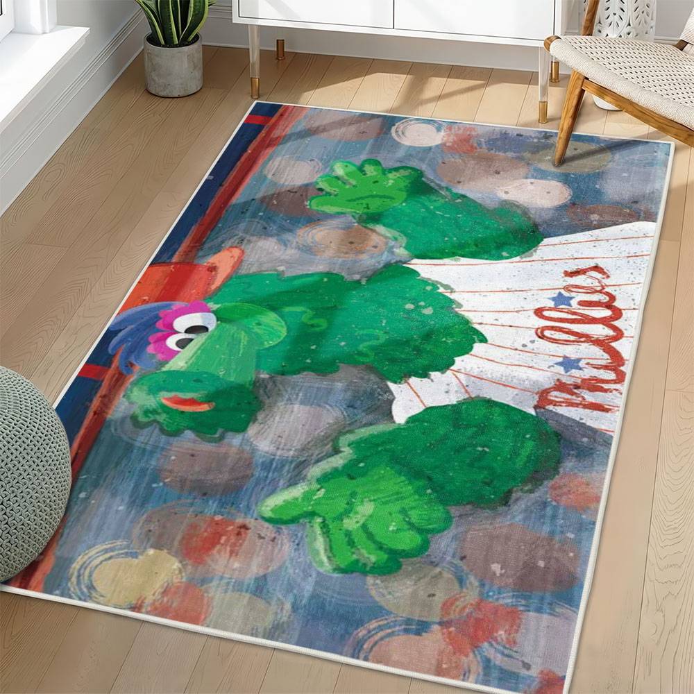 MLB Philadelphia Phillies Area Rug Non-Slip Baseball Carpet Home Decor Gift Idea For Fans PP70