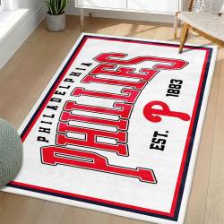MLB Philadelphia Phillies Area Rug Non-Slip Baseball Carpet Home Decor Gift Idea For Fans PP79