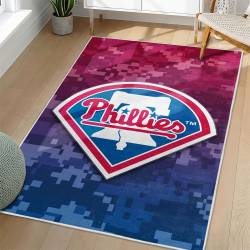 MLB Philadelphia Phillies Area Rug Non-Slip Baseball Carpet Home Decor Gift Idea For Fans PP8