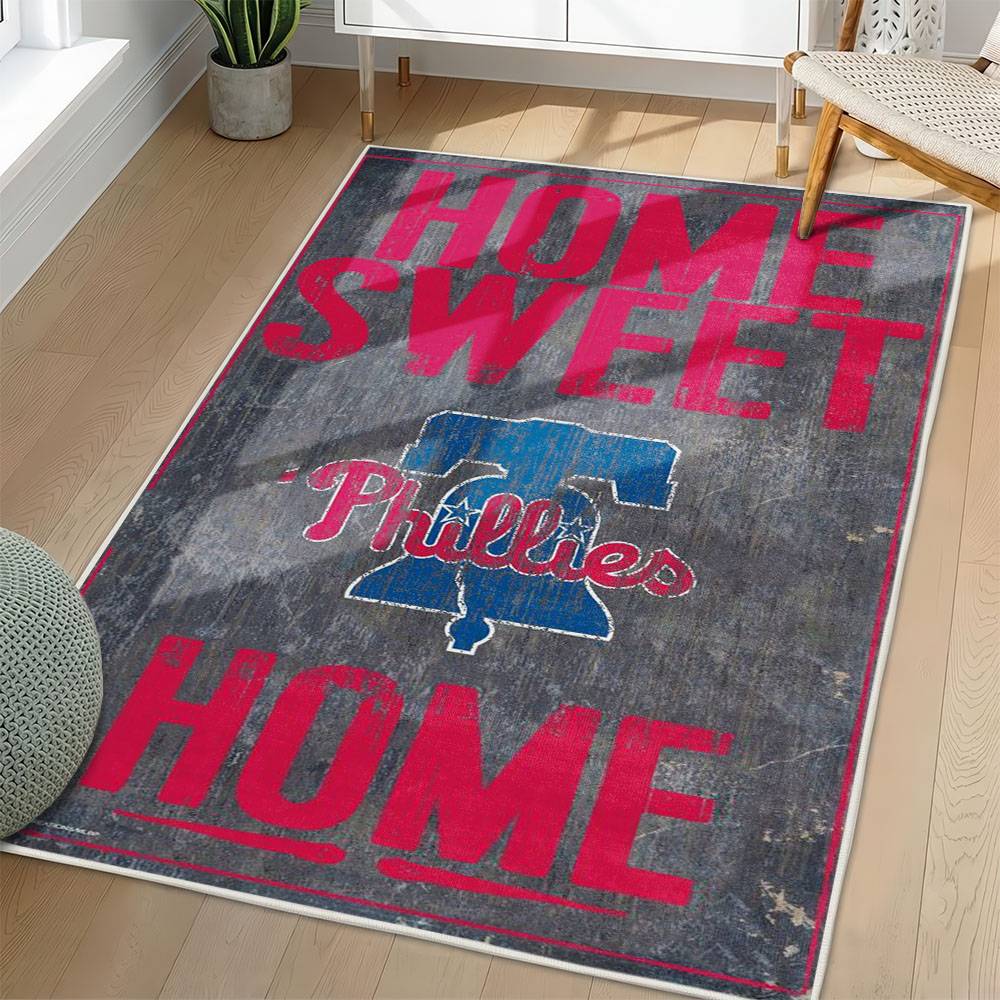 MLB Philadelphia Phillies Area Rug Non-Slip Baseball Carpet Home Decor Gift Idea For Fans PP80