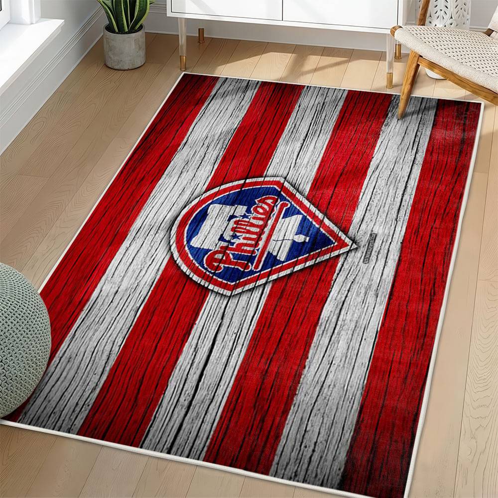 MLB Philadelphia Phillies Area Rug Non-Slip Baseball Carpet Home Decor Gift Idea For Fans PP82