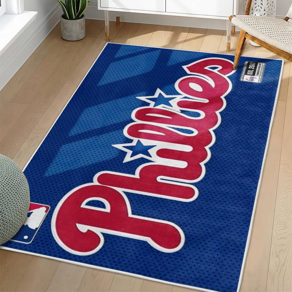 MLB Philadelphia Phillies Area Rug Non-Slip Baseball Carpet Home Decor Gift Idea For Fans PP85