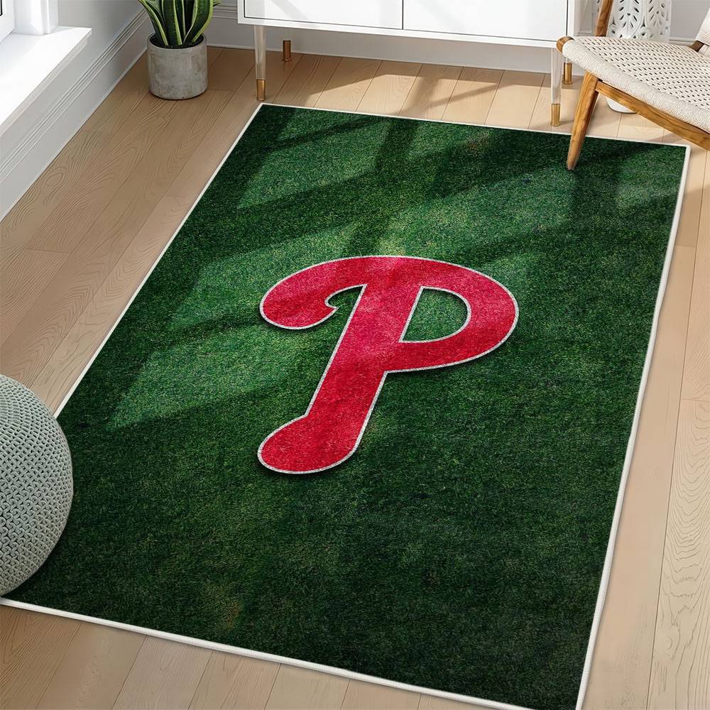 MLB Philadelphia Phillies Area Rug Non-Slip Baseball Carpet Home Decor Gift Idea For Fans PP86