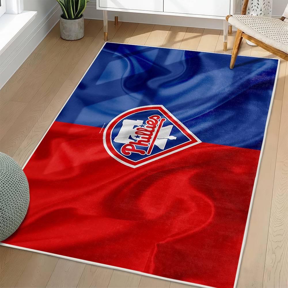 MLB Philadelphia Phillies Area Rug Non-Slip Baseball Carpet Home Decor Gift Idea For Fans PP87