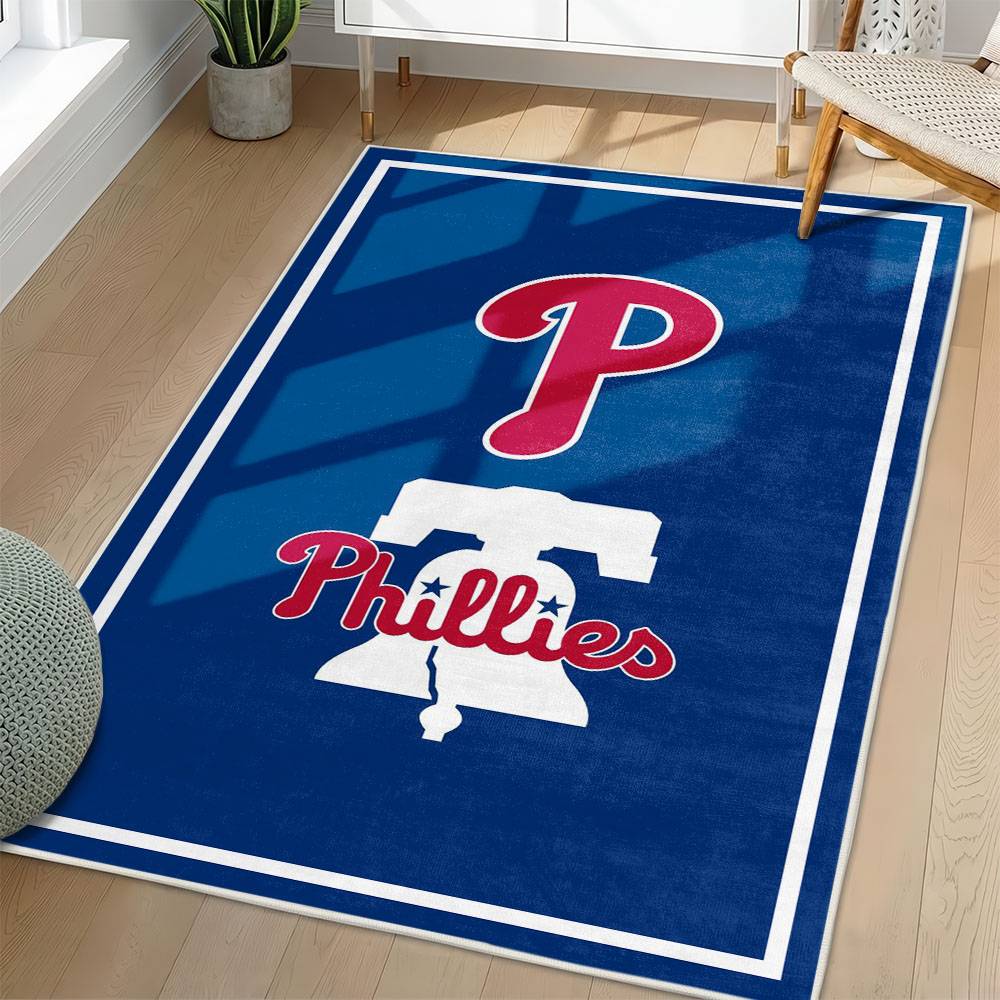 MLB Philadelphia Phillies Area Rug Non-Slip Baseball Carpet Home Decor Gift Idea For Fans PP88