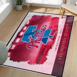 MLB Philadelphia Phillies Area Rug Non-Slip Baseball Carpet Home Decor Gift Idea For Fans PP9