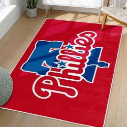 MLB Philadelphia Phillies Area Rug Non-Slip Baseball Carpet Home Decor Gift Idea For Fans PP91