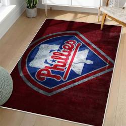 MLB Philadelphia Phillies Area Rug Non-Slip Baseball Carpet Home Decor Gift Idea For Fans PP98