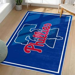 MLB Philadelphia Phillies Area Rug Non-Slip Baseball Carpet Home Decor Gift Idea For Fans PP99