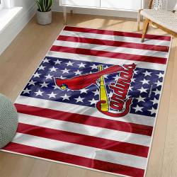 MLB St. Louis Cardinals Area Rug Non-Slip Baseball Carpet Home Decor Gift Idea For Fans SLC101