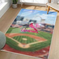 MLB St. Louis Cardinals Area Rug Non-Slip Baseball Carpet Home Decor Gift Idea For Fans SLC110