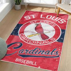 MLB St. Louis Cardinals Area Rug Non-Slip Baseball Carpet Home Decor Gift Idea For Fans SLC112