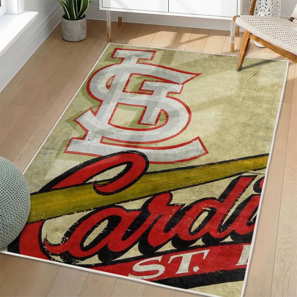 MLB St. Louis Cardinals Area Rug Non-Slip Baseball Carpet Home Decor Gift Idea For Fans SLC114