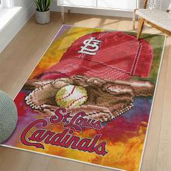 MLB St. Louis Cardinals Area Rug Non-Slip Baseball Carpet Home Decor Gift Idea For Fans SLC120