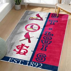 MLB St. Louis Cardinals Area Rug Non-Slip Baseball Carpet Home Decor Gift Idea For Fans SLC128
