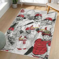 MLB St. Louis Cardinals Area Rug Non-Slip Baseball Carpet Home Decor Gift Idea For Fans SLC129